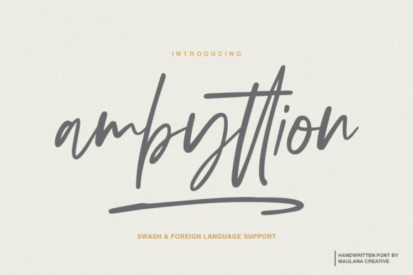 Ambyttion: A Font for Elegant Branding