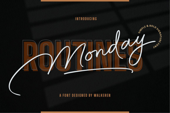 Monday Routines Font for Elegant Branding